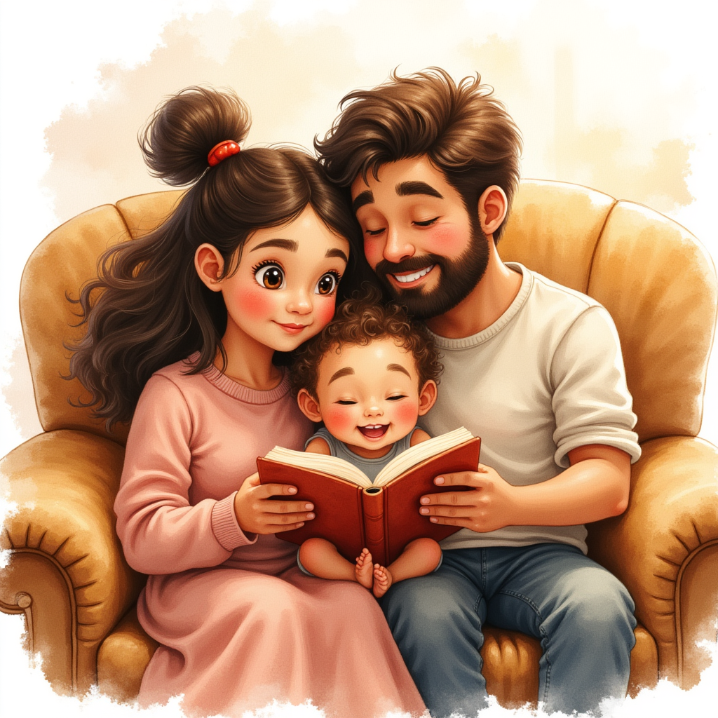 Parent and child reading together